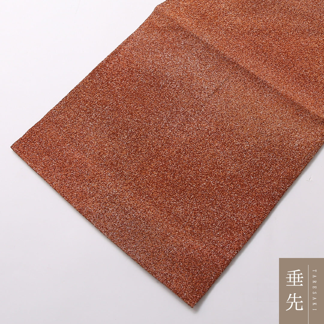 九寸名古屋帯 Sランク 帯丈336cm 正絹 全通 名古屋仕立て 染め インフォーマル 創作柄 朱系 LP 1245-02909