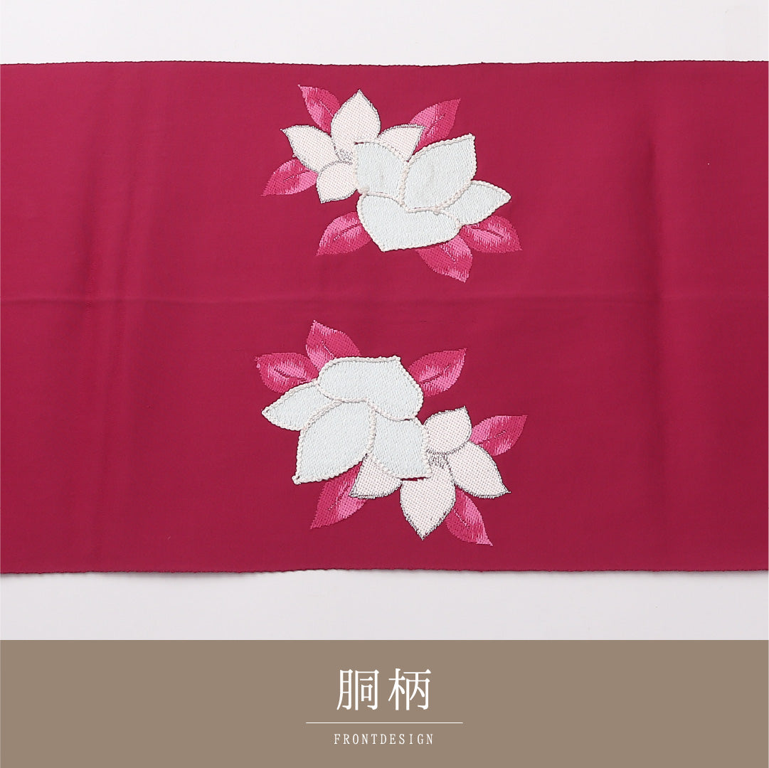 八寸名古屋帯 Aランク 帯丈344cm 正絹 ポイント柄 松葉仕立て 織り カジュアル 花柄 ピンク系 LP 1245-02329