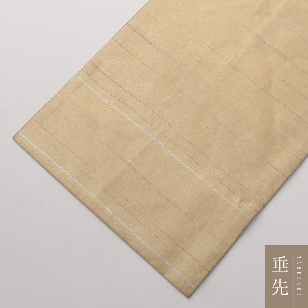 名古屋帯 ポイント柄 帯丈357cm カジュアル Aランク 正絹 人物 能 金系 1224-02223