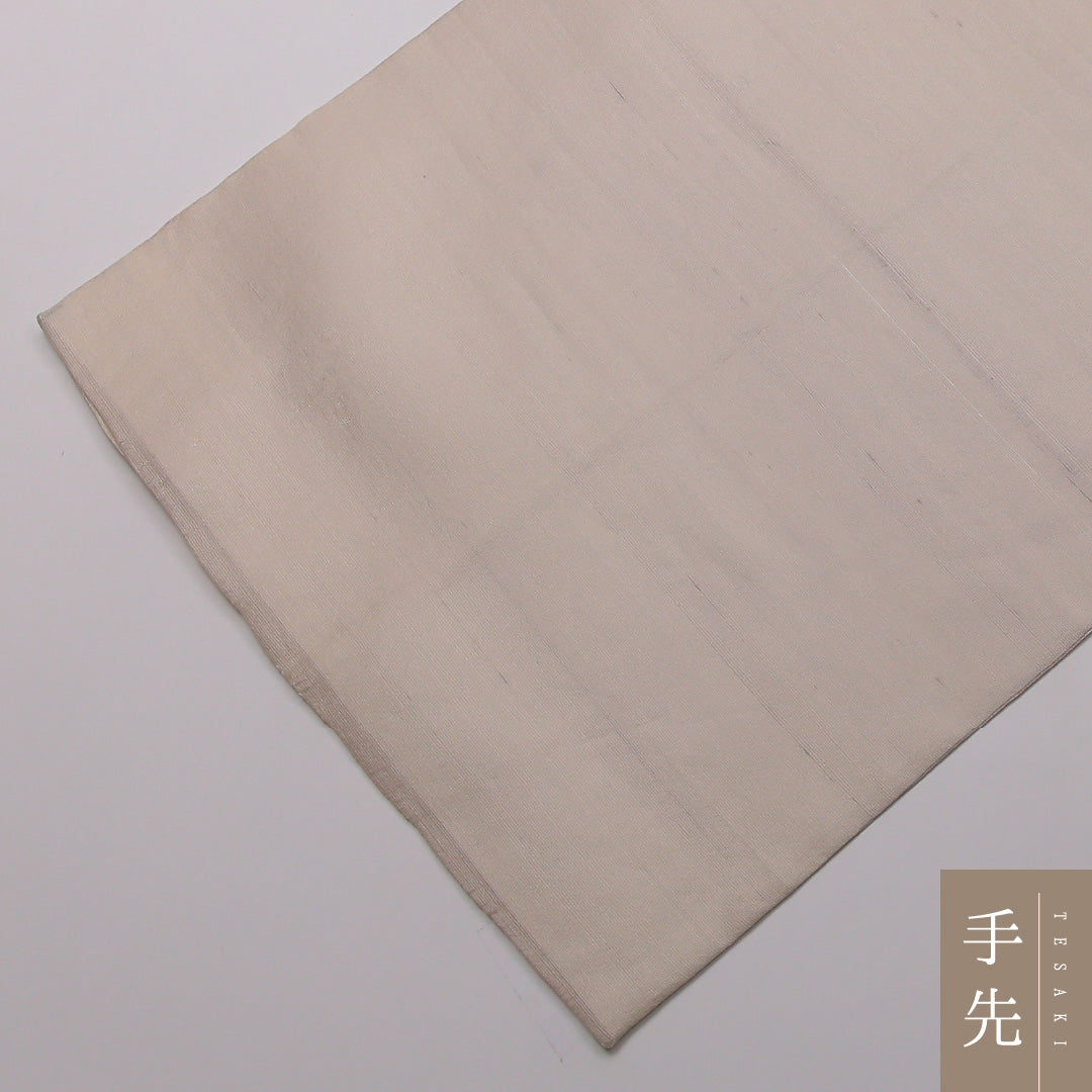 袋帯 帯丈448cm 正絹 ポイント柄 インフォーマル 露芝草 クリーム系 1243-01429