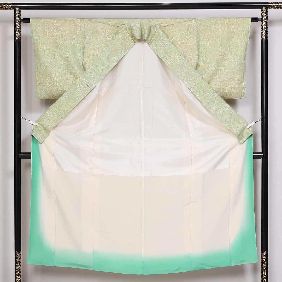 江戸小紋 身丈152cm 裄丈62cm Cランク 袷 正絹 広衿 寄せ柄 1262-10080