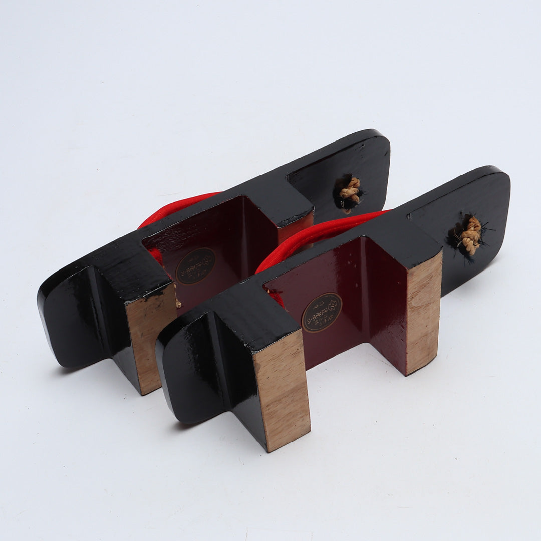 未使用品 下駄 カジュアル S 木製 Bランク 和装小物 黒系 1244-00791