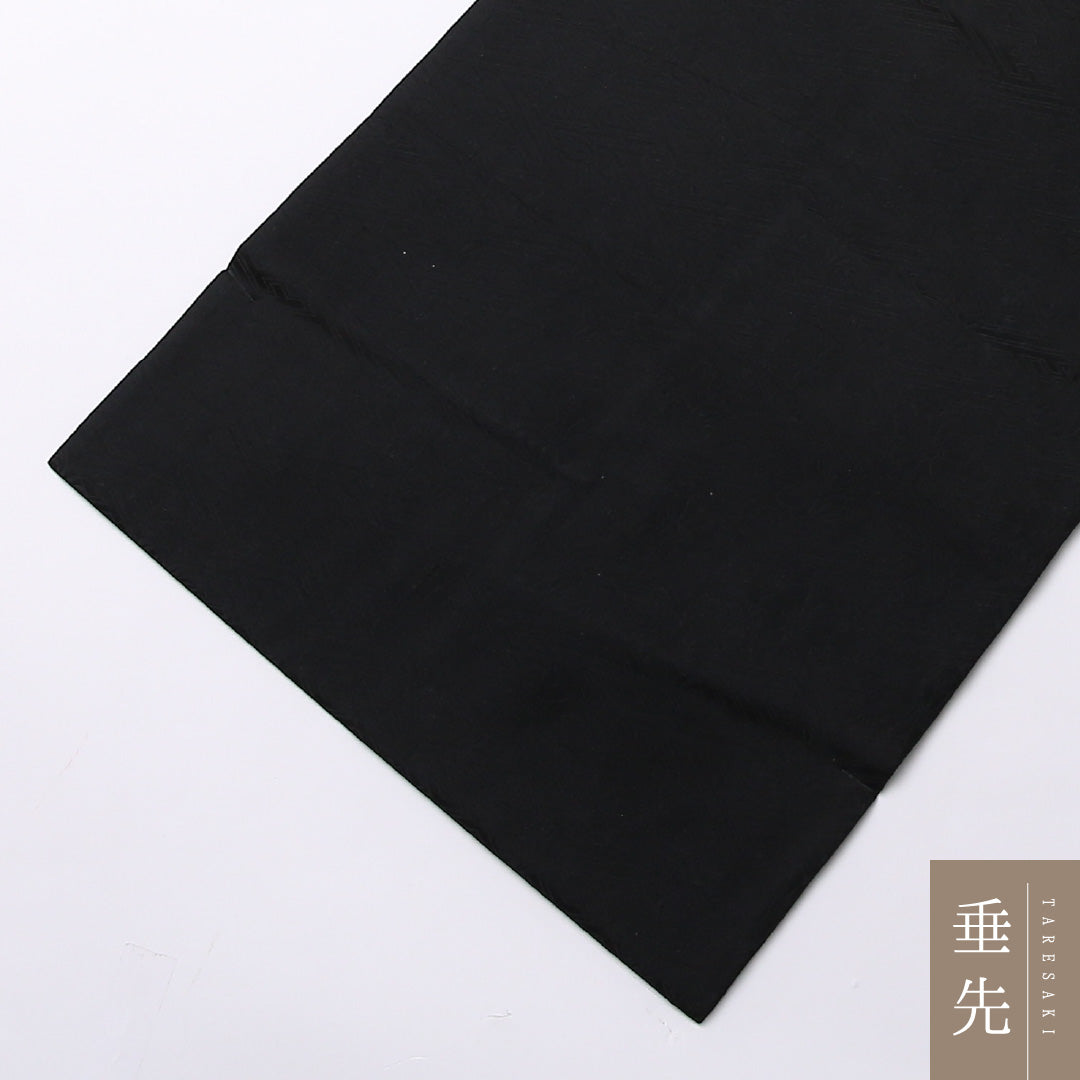 未使用品 九寸名古屋帯 Nランク 帯丈358cm 正絹 ポイント柄 名古屋仕立て 染め カジュアル 絞り 壺 黒系 RP 1245-02800