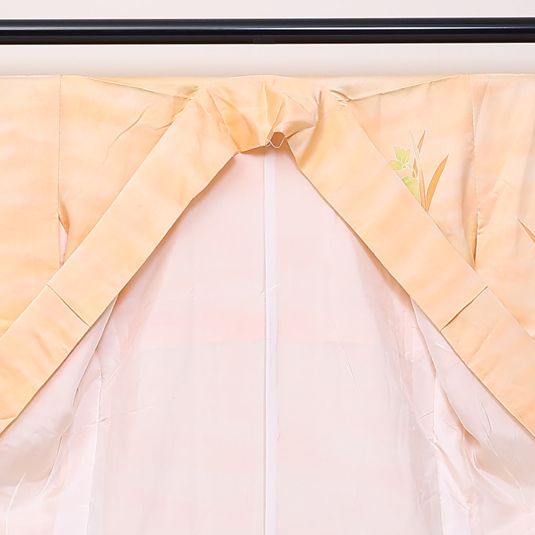 付下げ 袷 身丈160cm 裄63cm 正絹 ぼかし 菖蒲 Aランク 1212-00677