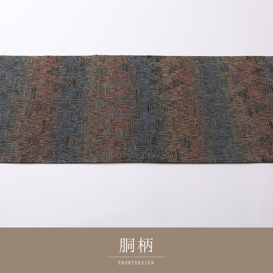 袋帯 帯丈440cm 正絹 六通 セミフォーマル 綴れ織 鱗 多色系 1243-01615