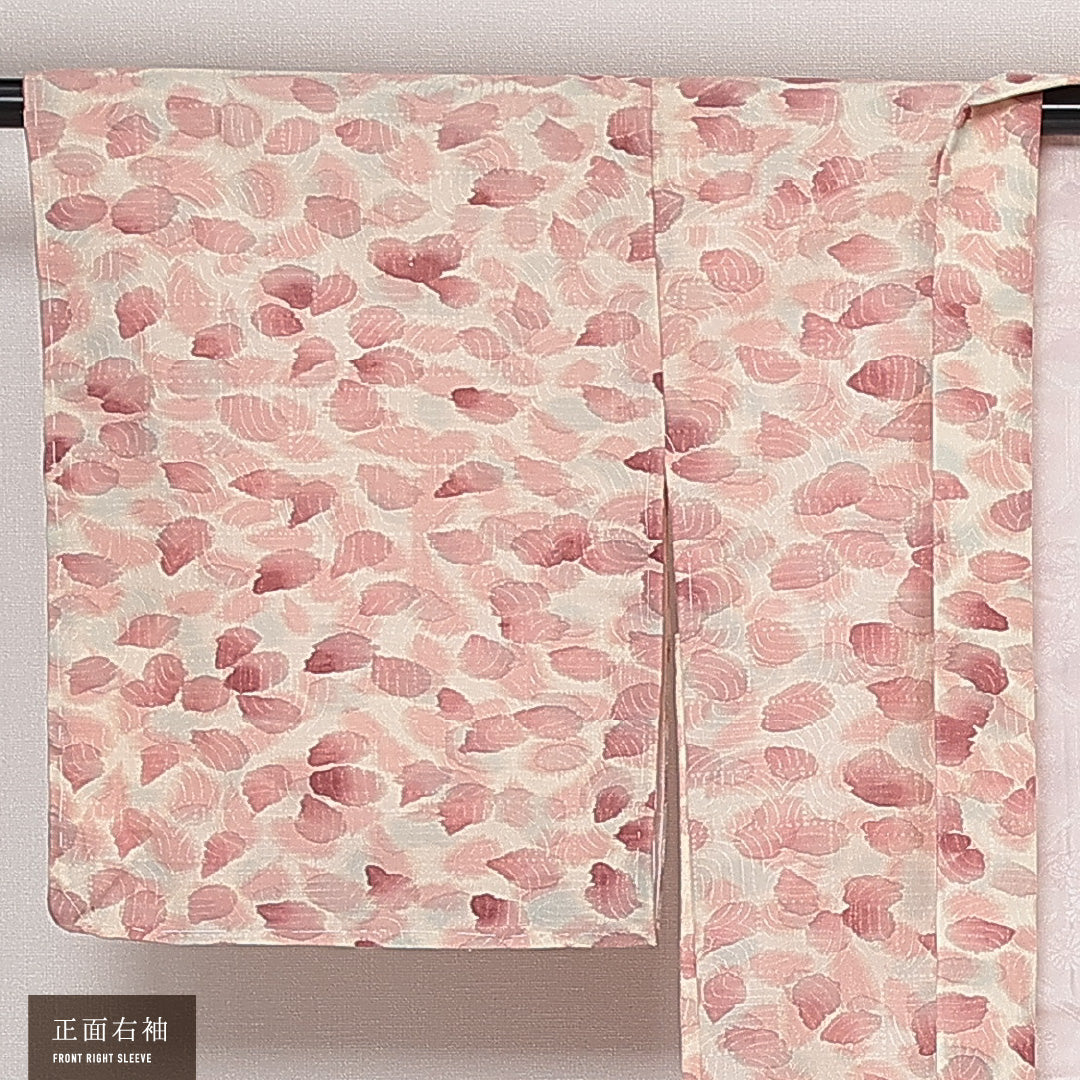 羽織 袷 身丈76cm 裄丈62cm 正絹 Dランク カジュアル Sサイズ 桜 ピンク系 HP 1232-13848