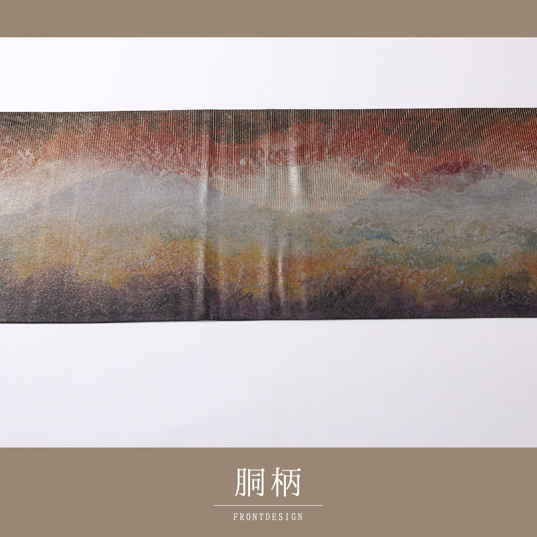 袋帯 帯丈436cm 正絹 六通 インフォーマル 抽象柄 多色系 1243-01502