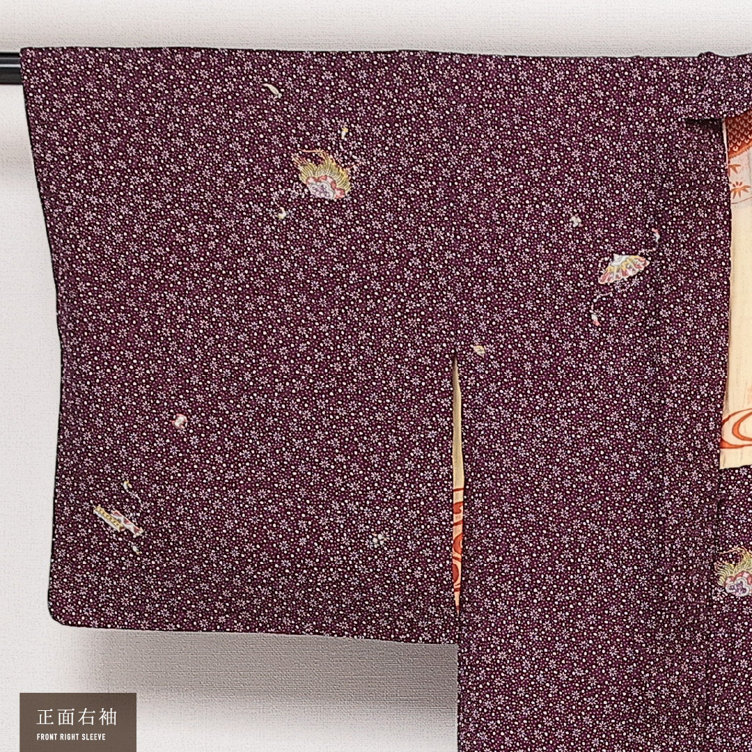 アンティーク 羽織 袷 身丈76cm 裄丈64cm 正絹 Bランク Mサイズ 紫系 RP 1232-13912