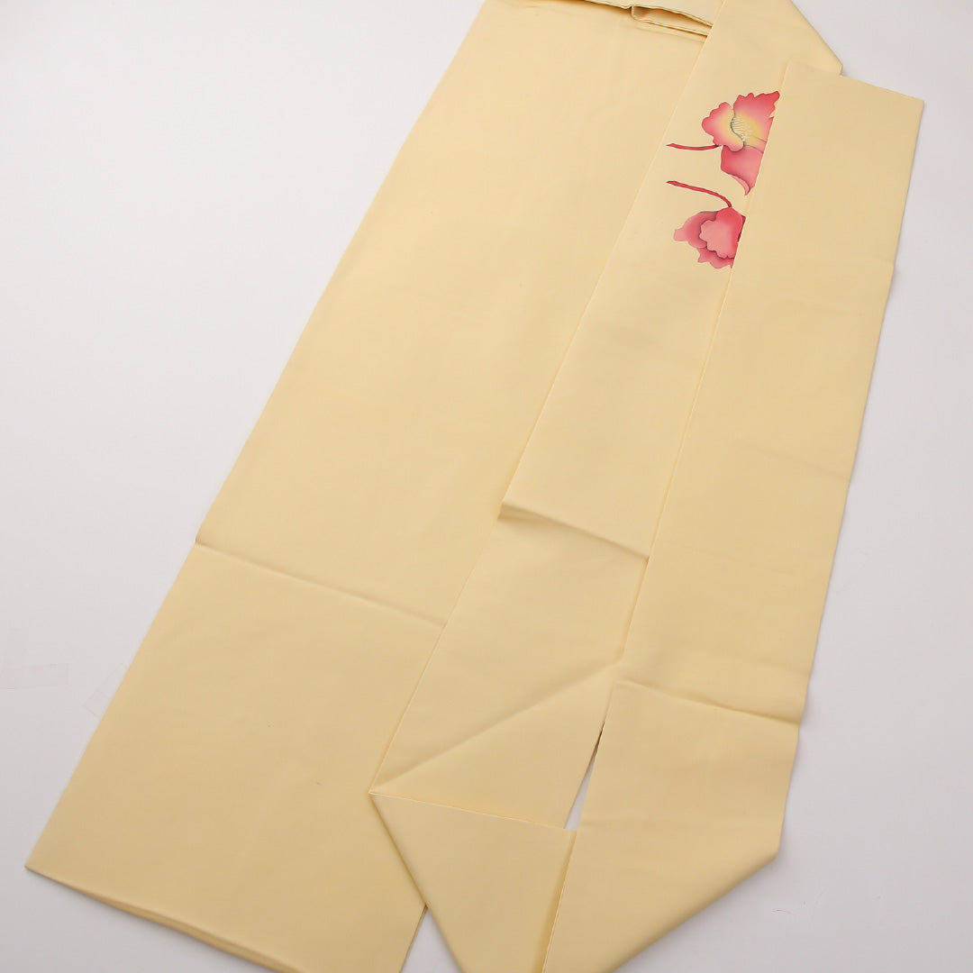 九寸名古屋帯 Aランク 帯丈362cm 正絹 ポイント柄 名古屋仕立て 染め インフォーマル 塩瀬 芙蓉 クリームに近いベージュ系 RP 1245-02214