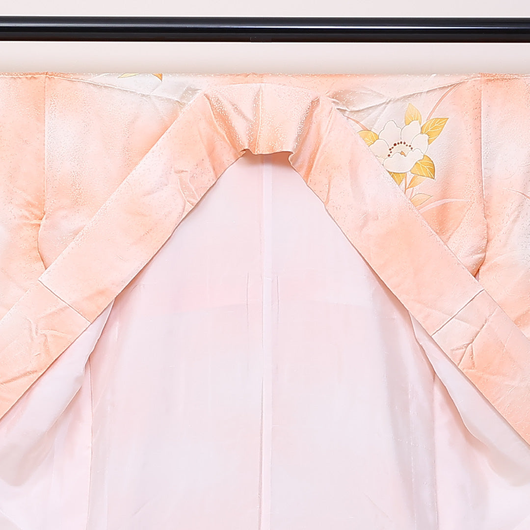 金駒刺繍 訪問着 袷 身丈162cm 裄68cm 正絹 ぼかし 雲取 付下げ Sランク 1212-00685
