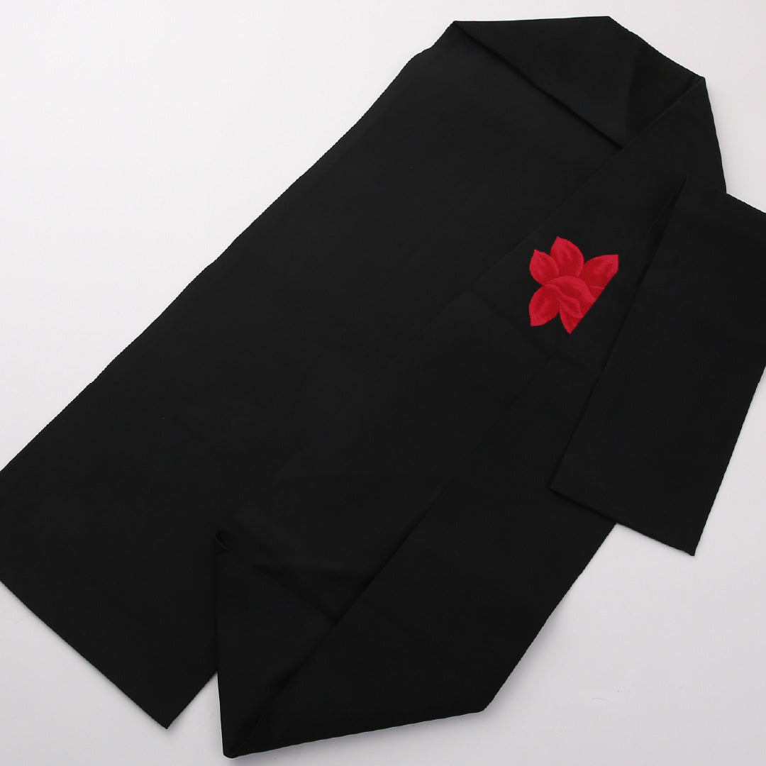 九寸名古屋帯 Bランク 帯丈321cm 正絹 ポイント柄 名古屋仕立て 織り インフォーマル 鉄線 黒系 RP 1245-02244