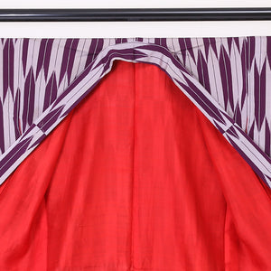 アンティーク 紬 袷 身丈149cm 裄65cm 正絹 紫系 Cランク 矢絣 1216-00852-5120
