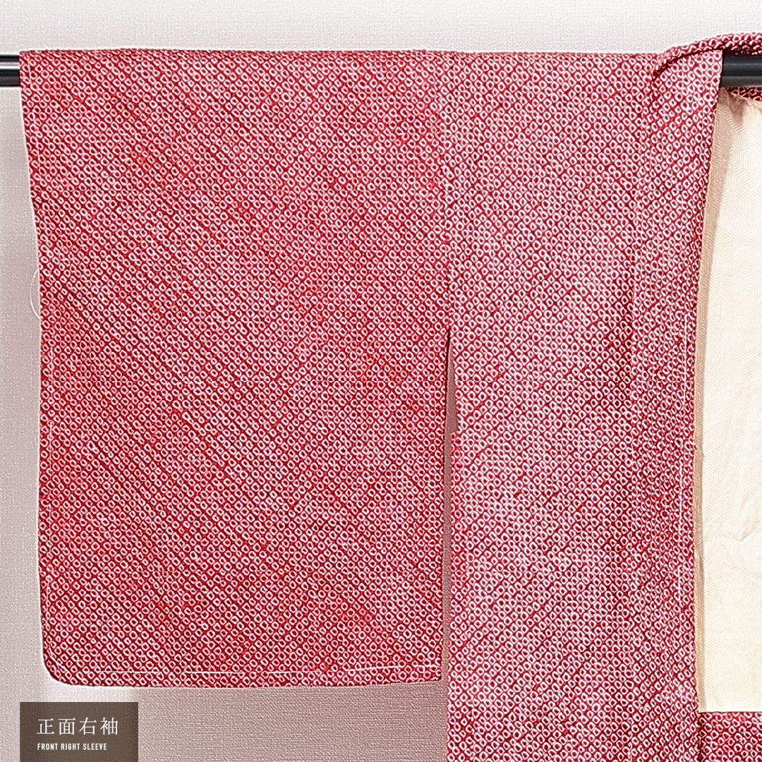 未使用品 絵羽羽織 袷 身丈78cm 裄丈64cm 正絹 Nランク インフォーマル Mサイズ 絵羽羽織 しつけ糸 花柄 赤系 RP 1234-14690