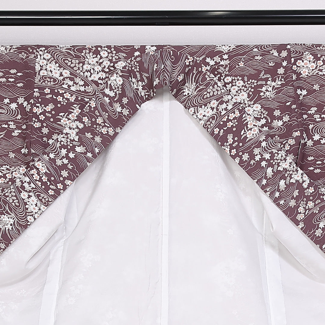 小紋 身丈161cm 裄丈64cm Aランク 袷 洗える着物 ポリエステル 広衿 1215-10027