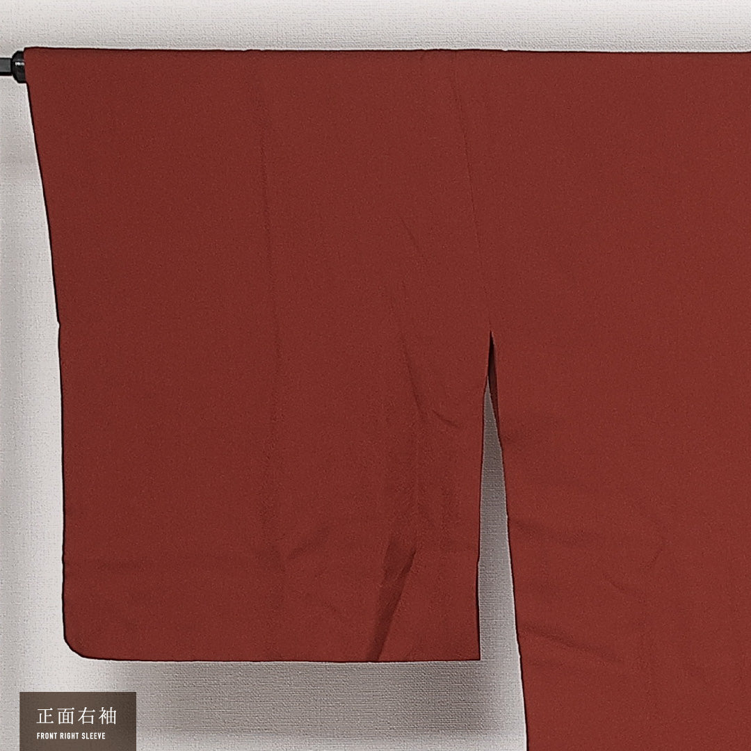 道行コート 袷 身丈78cm 裄丈66cm 正絹 Sランク セミフォーマル Mサイズ リバーシブル 刺繍 ポケットあり 雪輪 赤系 RP 1237-13722