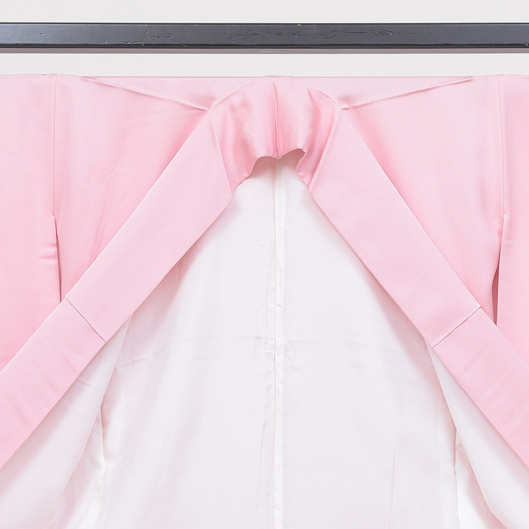 色留袖 一つ紋 五三桐 身丈163cm 裄丈66cm Sランク 正絹 袷 広衿 L 茶屋辻 セミフォーマル ピンク系 1211-F0124