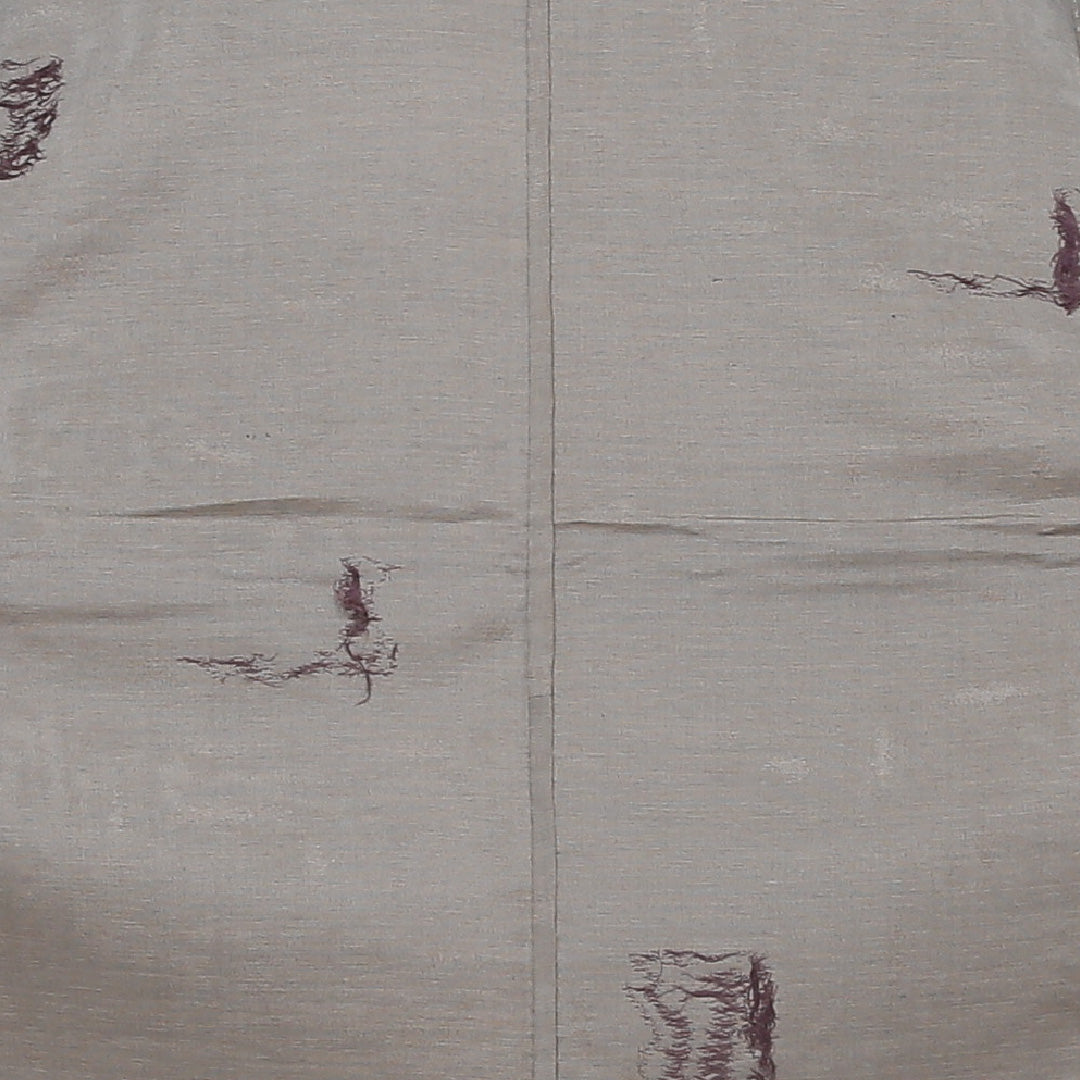 紬 単衣 身丈157cm 裄丈62cm 正絹 Cランク Mサイズ バチ衿 カジュアル 創作柄 グレー系 1216-02964