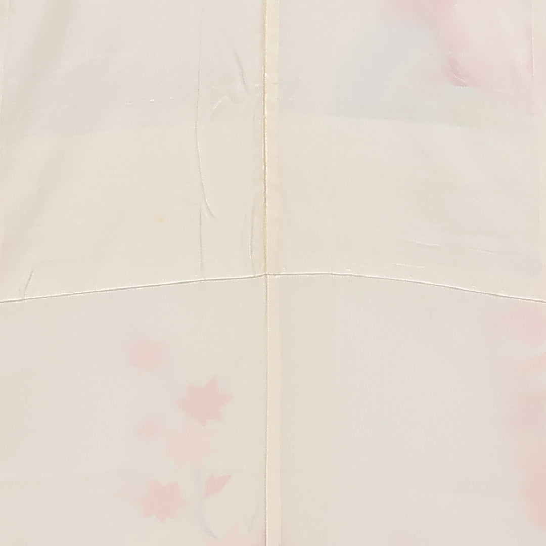 振袖 身丈168cm 裄丈65cm Aランク 正絹 袷 広衿 XL 牡丹 吉祥文様 菊 フォーマル 古典的 華やか クリーム系 白系 1213-F0545