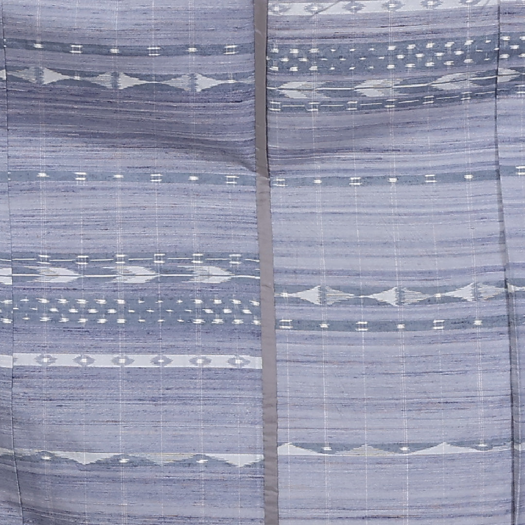 紬 単衣 身丈163cm 裄62.5cm 正絹 青系 Bランク 1216-01191