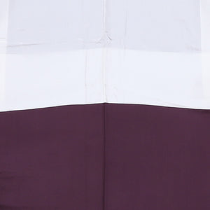 付下げ 袷 身丈157cm 裄65cm 正絹 紫系 Sランク 菊 丸に四つ目菱 刺繍 梅 桜 一つ紋 1212-00458