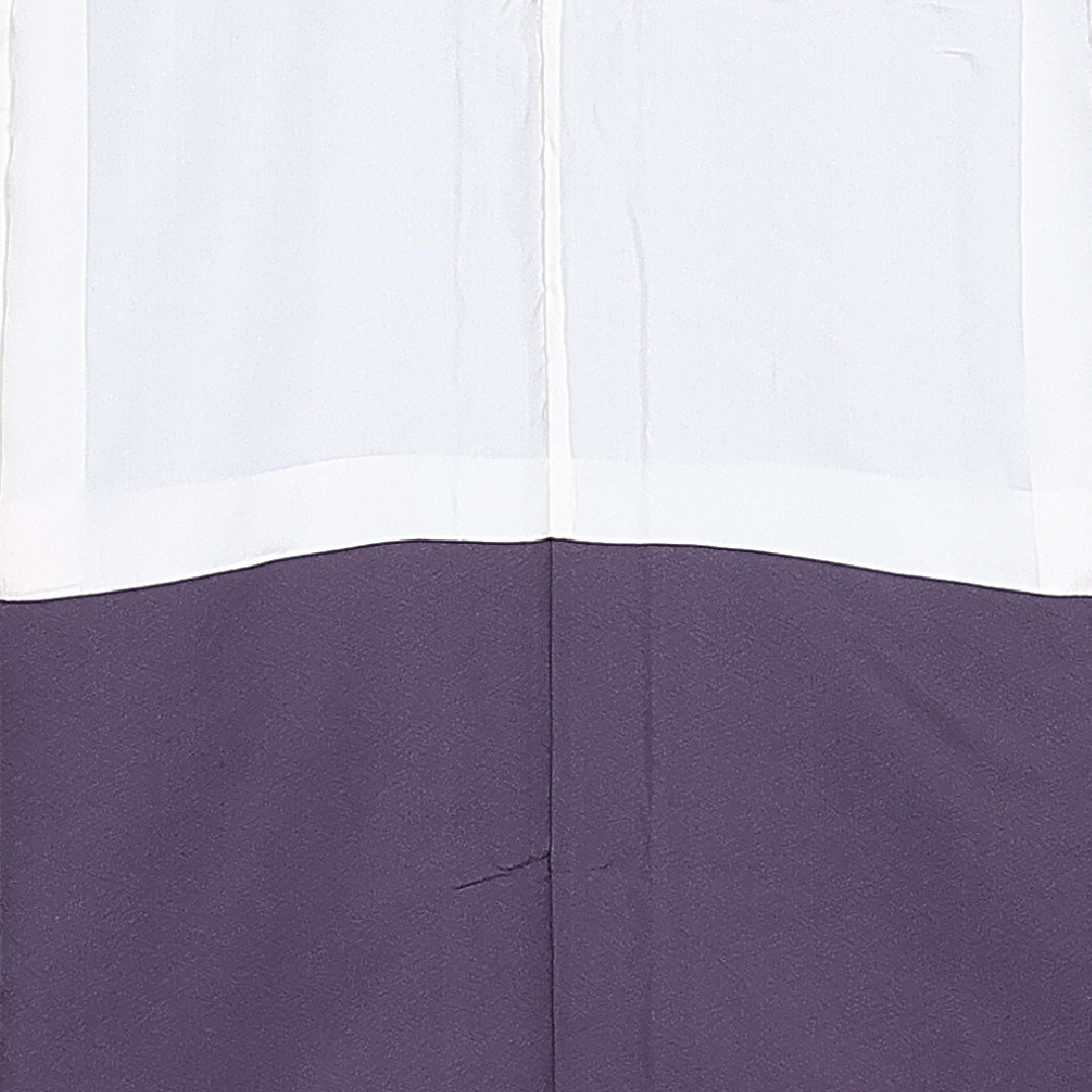 色無地 身丈161cm 裄丈64cm Aランク 袷 三つ紋 正絹 広衿 五三桐 1214-10177