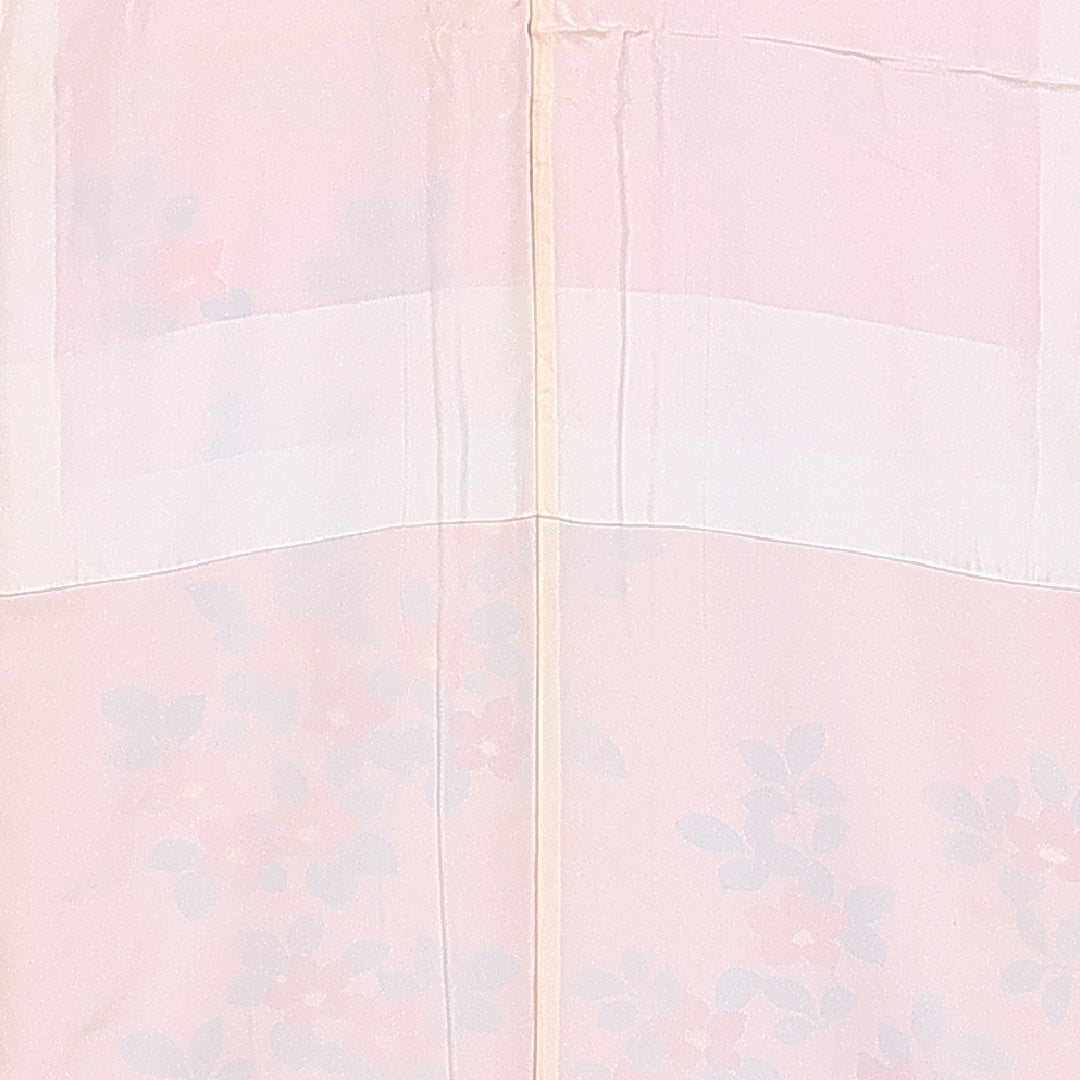 訪問着 袷 身丈162cm 裄丈69cm 正絹 Cランク セミフォーマル 広衿 Lサイズ 桔梗 ピンク系 LP 1217-11362