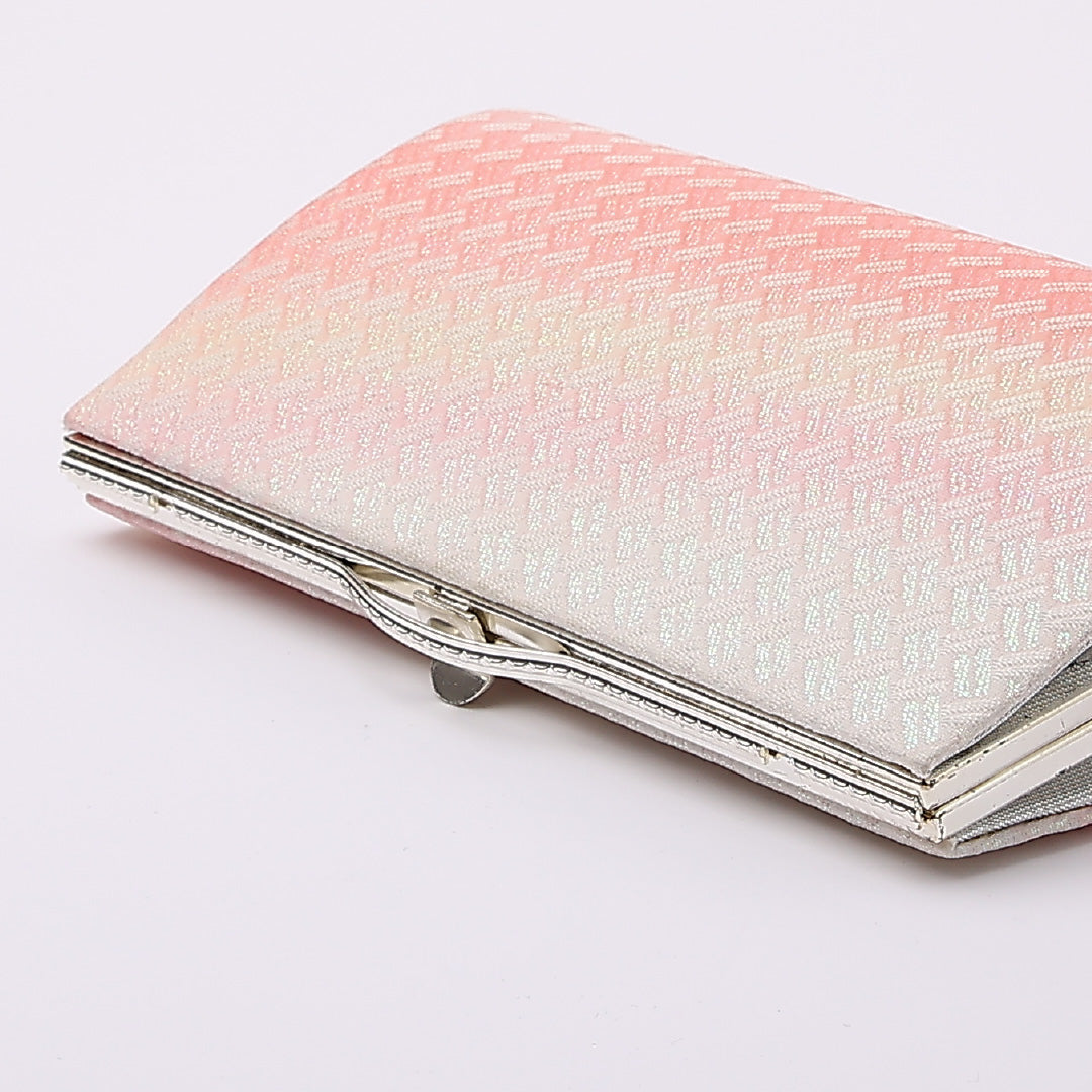 草履・バッグセット Aランク 礼装用 正絹 錦織 外箱付き FREE ピンク系 銀系 A-31 1241-00449