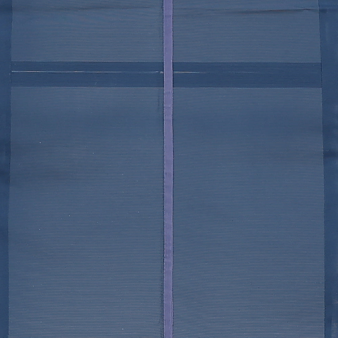 夏物 色無地 絽 身丈145cm 裄丈61cm 正絹 Bランク インフォーマル 広衿 XSサイズ 無地 紺系 RP 1219-13397