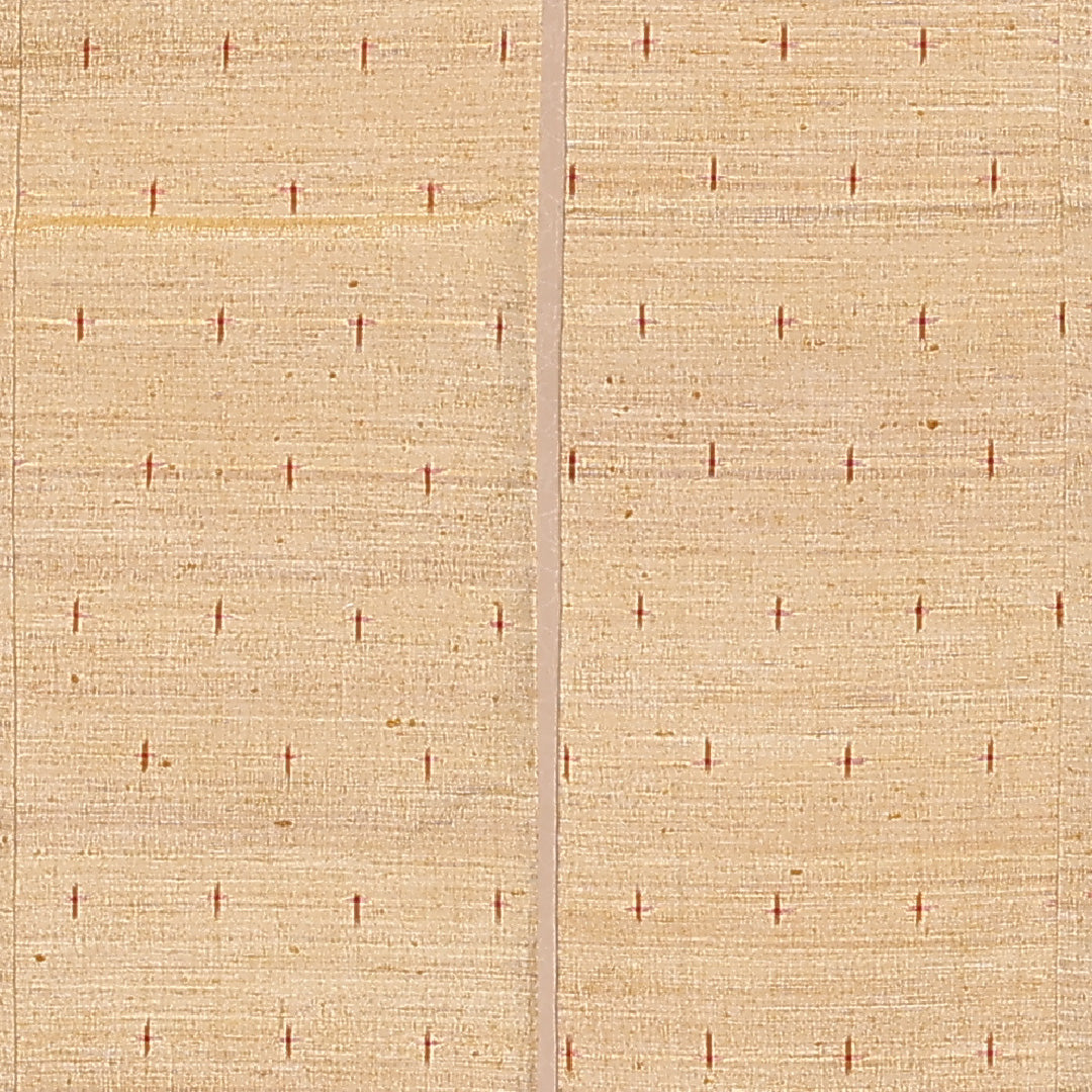 紬 単衣 身丈162cm 裄丈63cm 正絹 Sランク カジュアル 広衿 Lサイズ 十字絣 黄系 RP 1223-12179