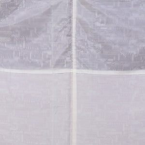 小紋 袷 身丈158cm 裄63.5cm 紫系 建物 洗える着物 Aランク 1215-01694-3320