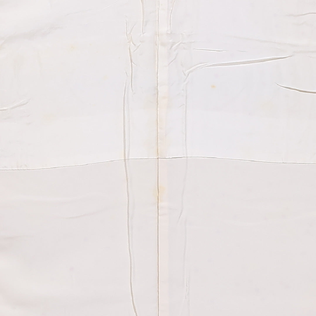 小紋 袷 身丈155cm 裄丈62cm 正絹 Aランク インフォーマル 広衿 Mサイズ 花柄 クリーム系 HP 1221-11833