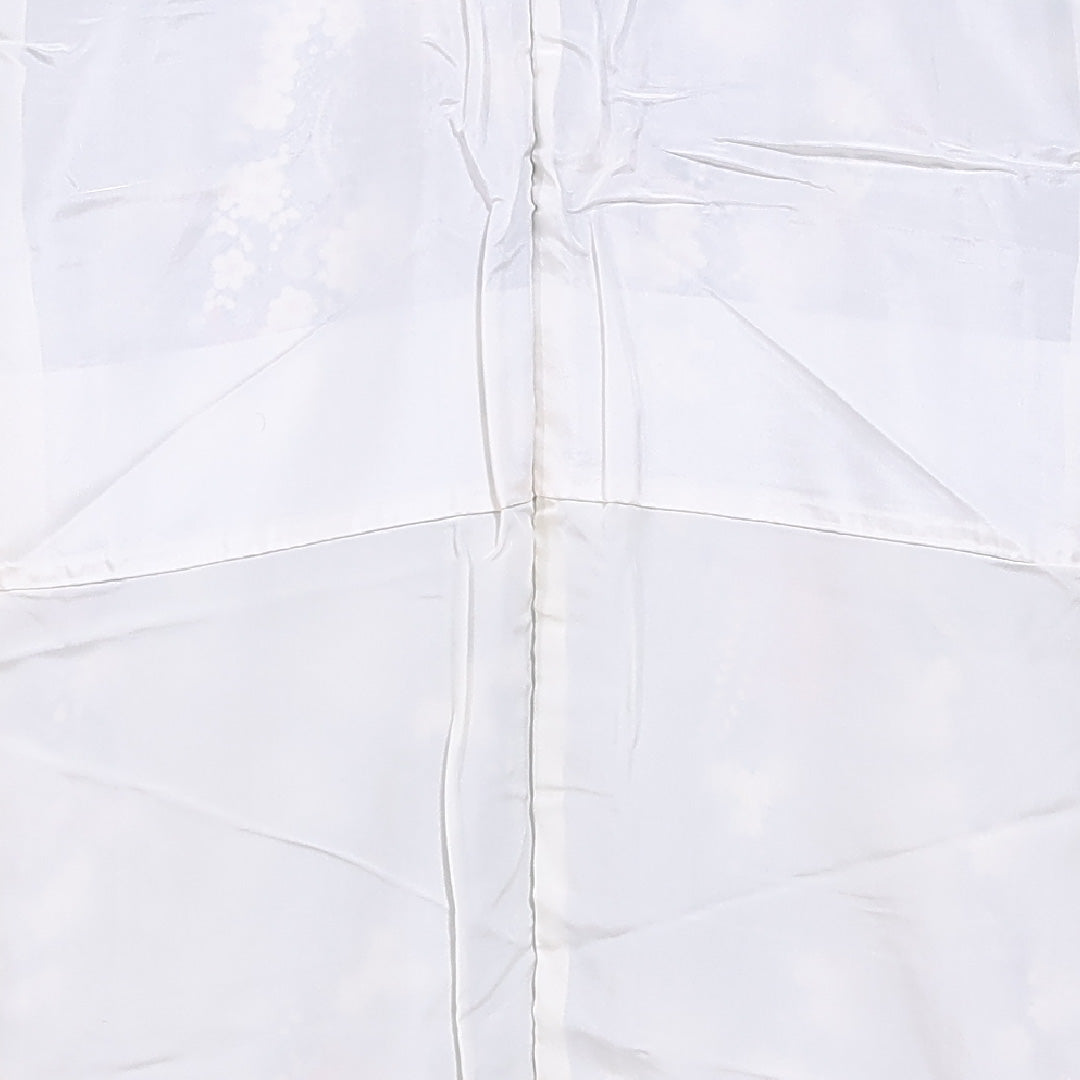小紋 身丈152cm 裄丈65.5cm S 正絹 Aランク 袷 広衿 ちりめん 桜 梅 桔梗 椿 1215-11682