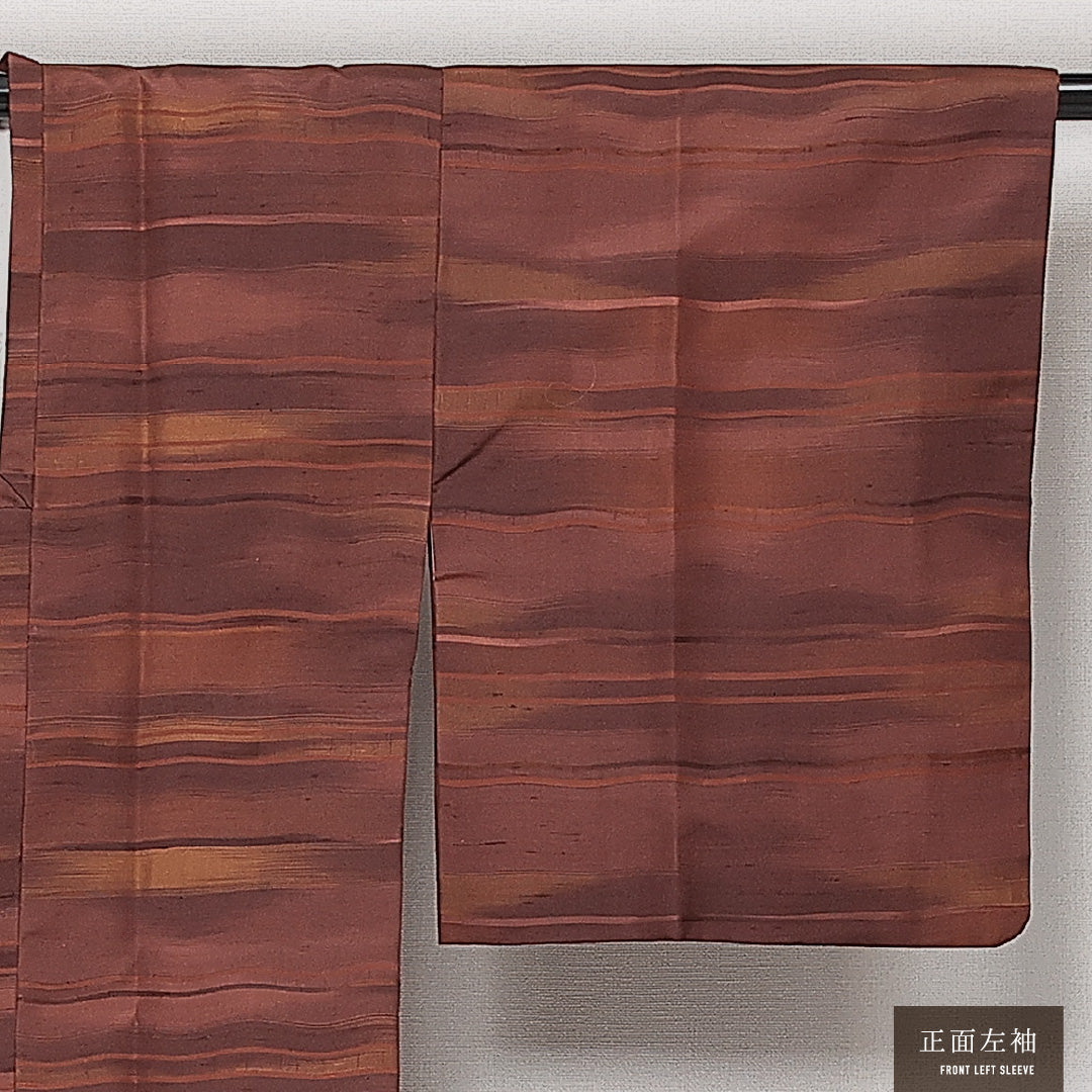道行コート 袷 身丈88cm 裄丈63cm 正絹 Sランク インフォーマル Sサイズ 創作柄 茶系 RP 1237-13885