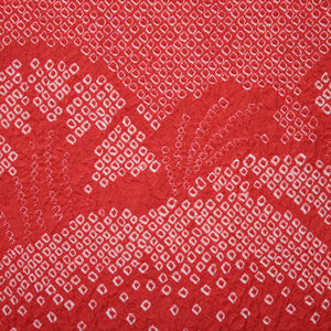 羽織 袷 身丈82cm 裄64cm ポリエステル 洗える着物 Sランク 総絞り 絵羽羽織 赤系 1217-00467