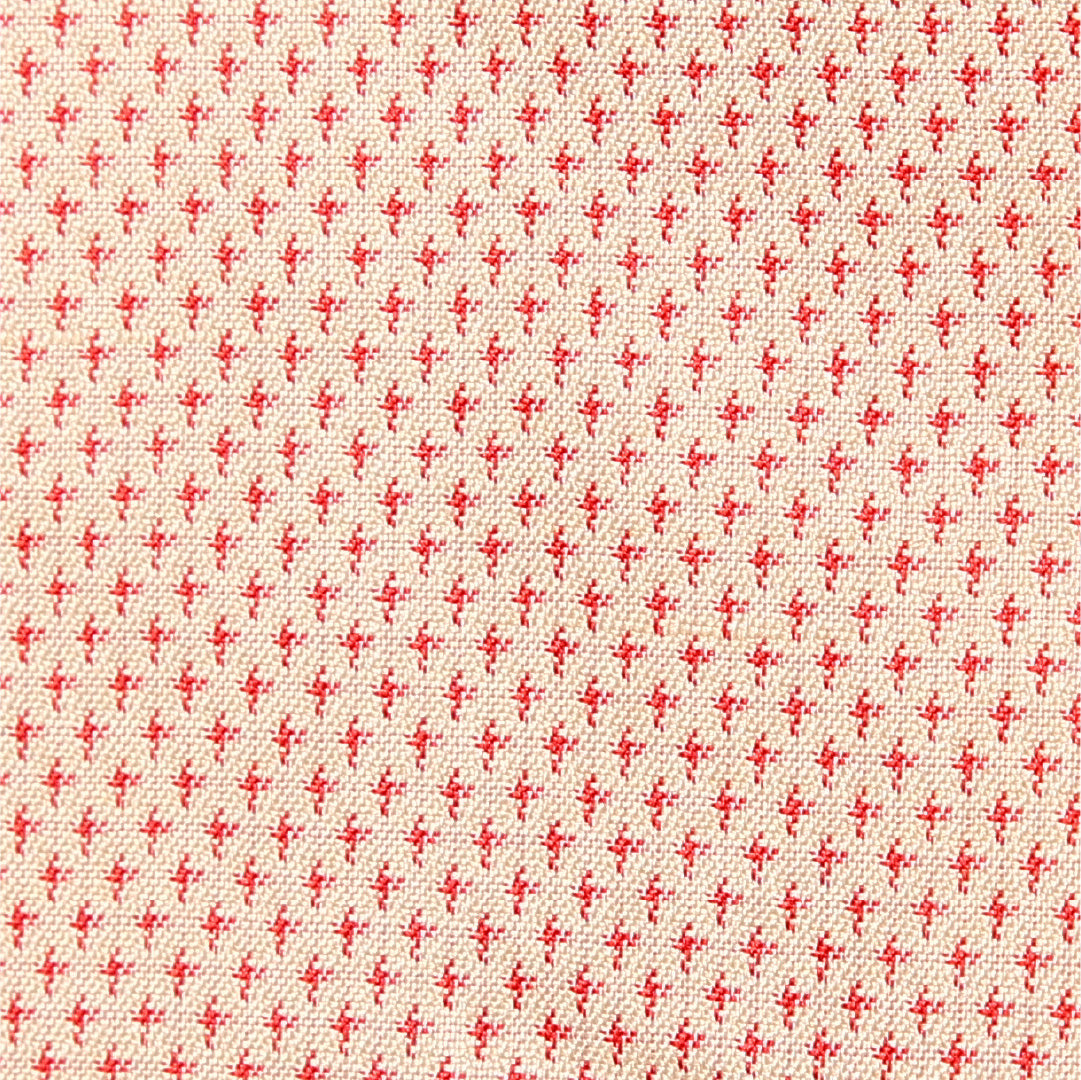 道行コート（紬） 紬 身丈86cm 裄丈63cm Bランク S 正絹 袷 十字絣 セミフォーマル クリーム系 1263-12069