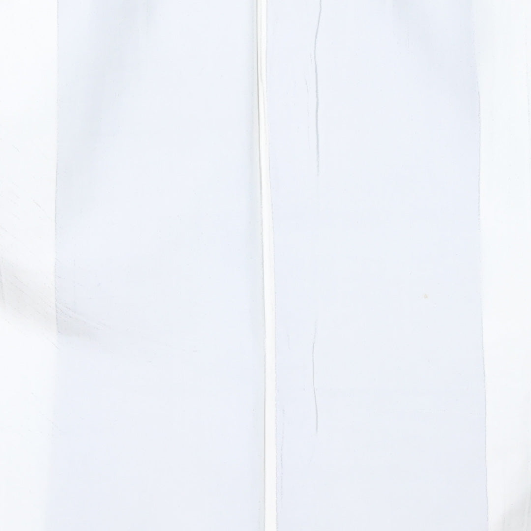 夏物 紬 身丈159cm 裄丈65cm Sランク M 正絹 夏紬 広衿 居敷当て カジュアル 紺系 1216-12275