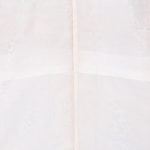 小紋 袷 身丈155cm 裄67.5cm 正絹 花柄 クリーム系 Sランク 1215-02133