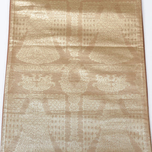 袋帯 帯丈416cm 六通 未仕立て カジュアル Aランク エジプト壁画風 茶系 122300613314