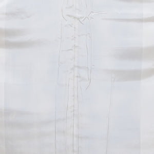 小紋 単衣 身丈157cm 裄64.5cm 青系 ぼかし 居敷当て 正絹 Bランク 1215010824317