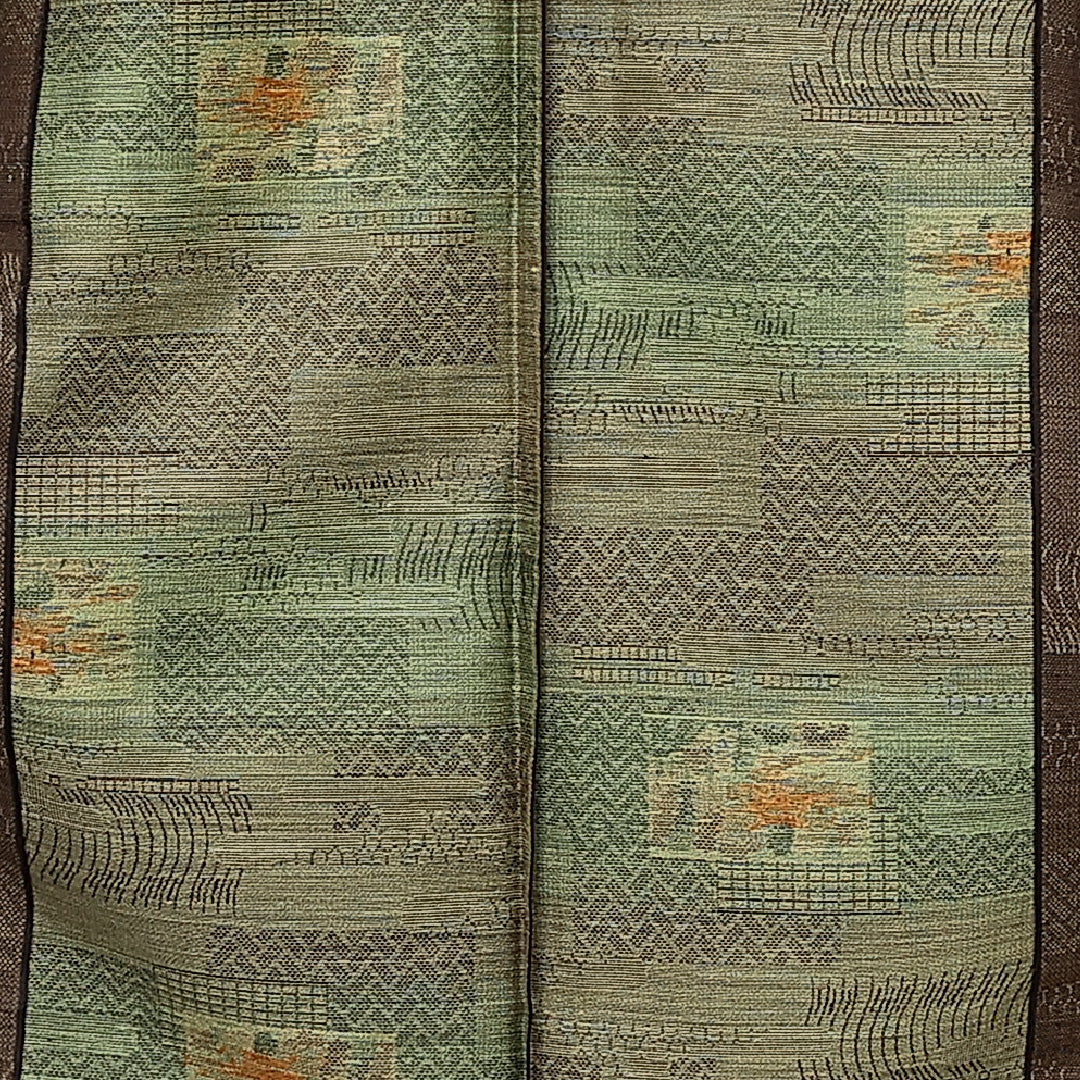 洗える着物 ウールの紬 単衣 身丈148cm 裄丈63cm ウール Sランク カジュアル バチ衿 XSサイズ 茶屋辻 茶系 RP 1223-14126