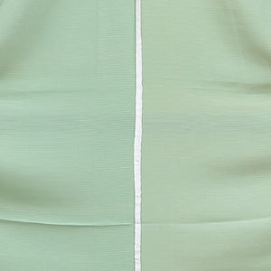 色無地 絽 身丈149cm 裄64cm 正絹 緑系 Aランク 夏物 丸に花菱 一つ紋 1214001743119