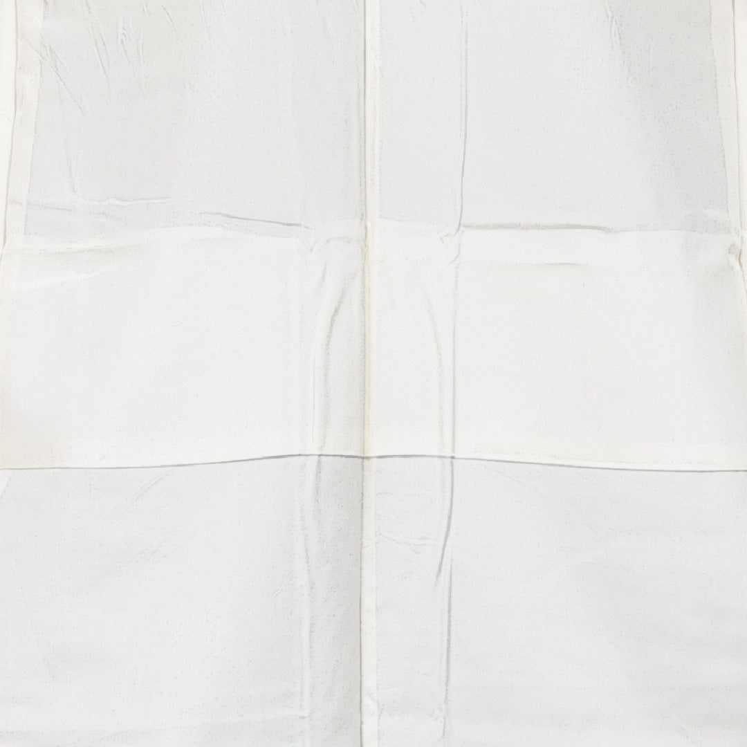 塩沢紬 袷 身丈153cm 裄丈63cm 正絹 Cランク カジュアル 広衿 Sサイズ 麻の葉 クリーム系 LP 1223-14437