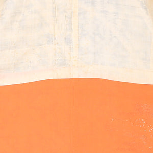 アンティーク 小紋 袷 身丈146cm 裄65cm 白系 更紗 正絹 Aランク 1215-01951-3111