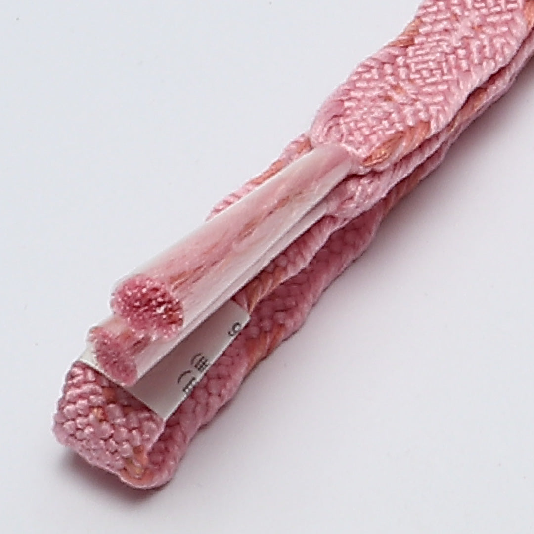 未使用品 帯締め 平組紐 唐組 正絹 ピンク系 1251-02068