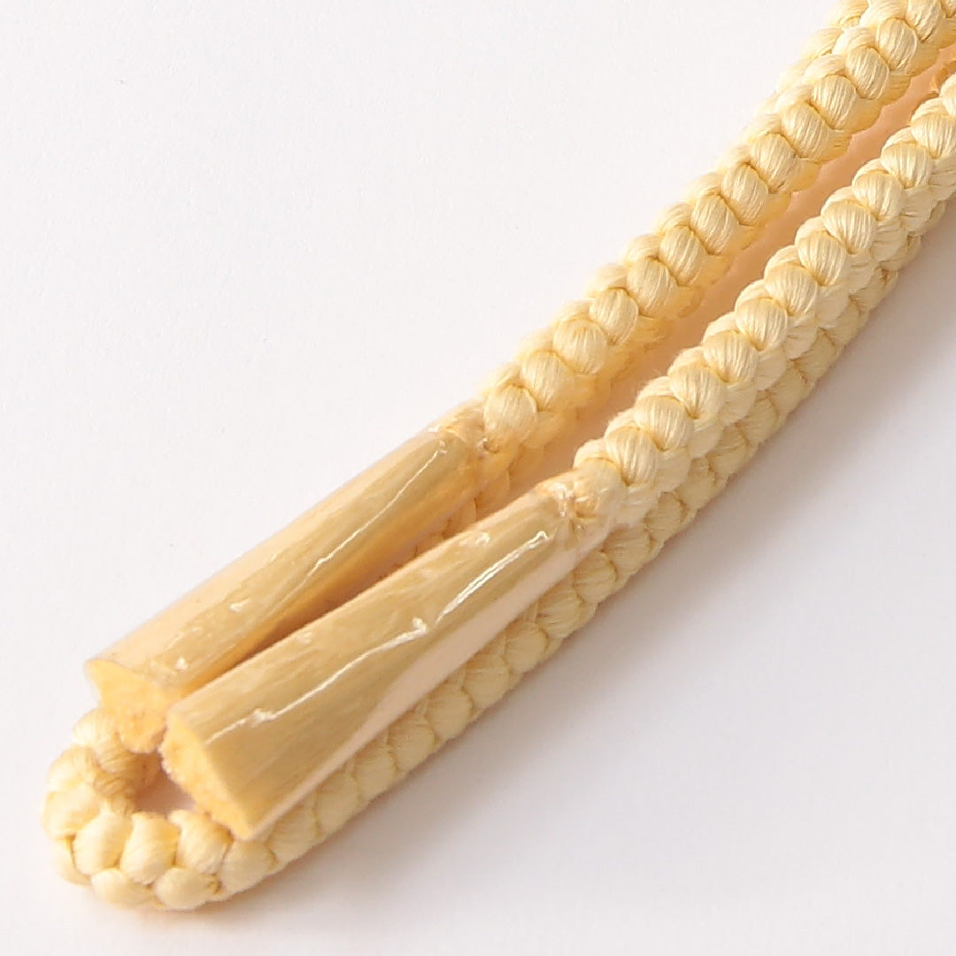 未使用品 帯締め 丸組紐 四つ組 正絹 黄系 1251-01913