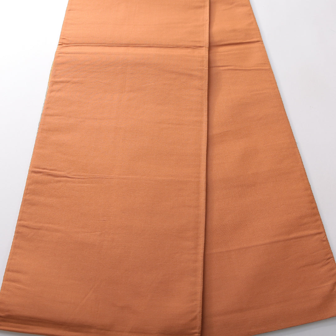 袋帯 帯丈412cm セミフォーマル 六通 Sランク 正絹 山 茶系 1223-02159