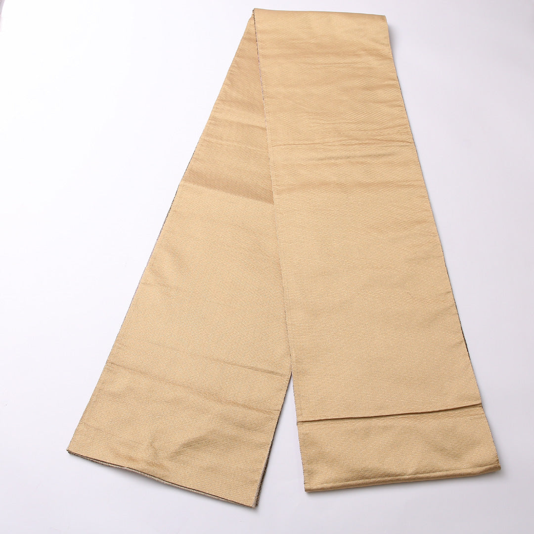 袋帯 帯丈452cm 全通 セミフォーマル Sランク 正絹 創作柄 シック 気品 紫系 1223-01520