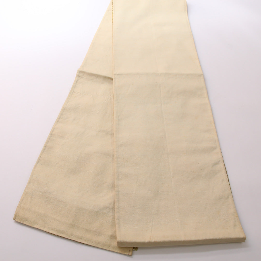 袋帯 帯丈410cm 正絹 六通 フォーマル 唐織 熨斗 金系 1243-01648
