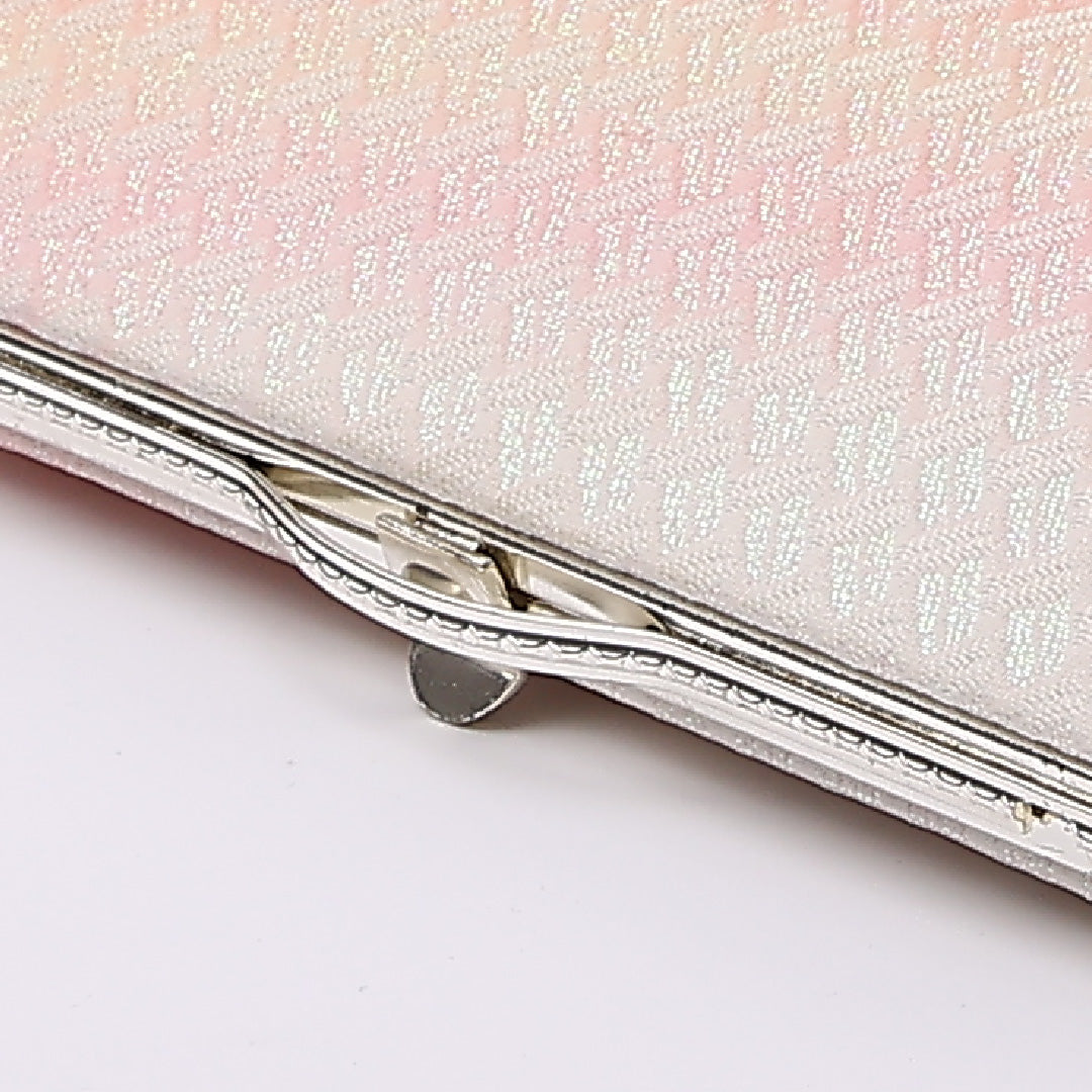 草履・バッグセット Aランク 礼装用 正絹 錦織 外箱付き FREE ピンク系 銀系 A-31 1241-00449