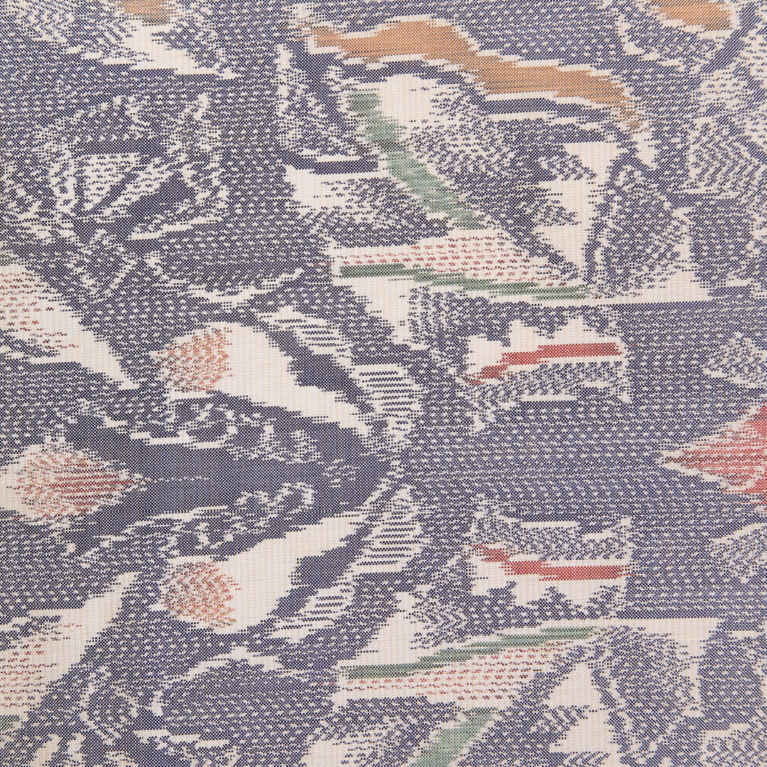 大島紬 袷 身丈162cm 裄64.5cm 正絹 創作 グレー系 Aランク 1216-01474